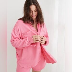 Aerie Pink Button Down Shirt